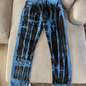 tie-dyed jeans